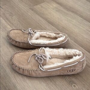 UGG Tan Suede Moccasin Slippers
